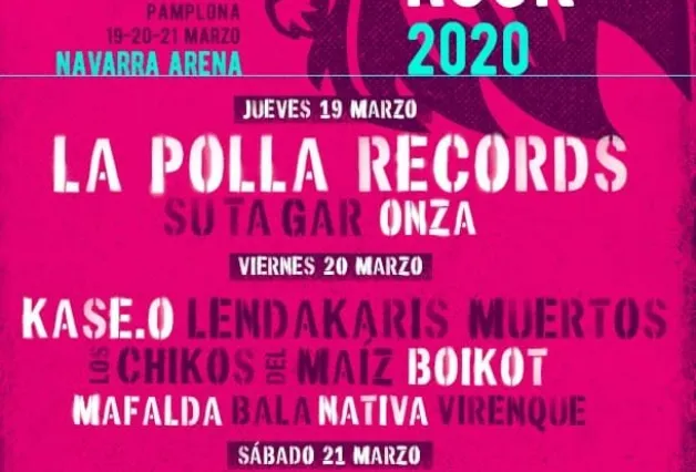 Iruña Rock 2020 cartel